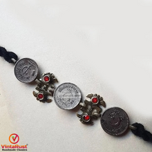 Load image into Gallery viewer, Antique Motif Statement Choker With Vintage Coins