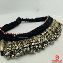 Load image into Gallery viewer, Tribal Vintage Choker Necklace with Silver Metal Bells