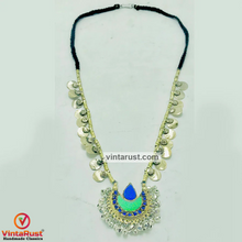 Load image into Gallery viewer, Vintage Long Mala With Metal And Wooden Beads