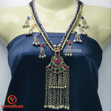 Load image into Gallery viewer, Vintage Kuchi Long Bells Pendant Necklace