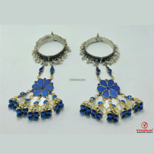 Load image into Gallery viewer, Blue Slave Bracelet, Link and Chain Bracelet With Rings