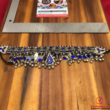 Load image into Gallery viewer, Blue Glass Stones Tribal Choker Necklace