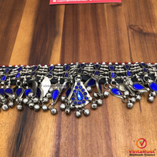 Load image into Gallery viewer, Blue Glass Stones Tribal Choker Necklace