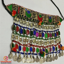 Load image into Gallery viewer, Boho kuchi Multicolor Stones and Coins Choker