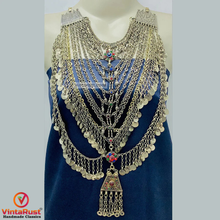 Load image into Gallery viewer, Handmade Silver Kuchi Multi Strands Bib Necklace