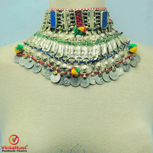 Load image into Gallery viewer, Massive Tribal Fish Ethnic Multicolor Choker