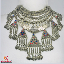 Load image into Gallery viewer, MultiLayers Beaded Dangling Pendants and Coins Choker