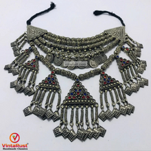Load image into Gallery viewer, MultiLayers Beaded Dangling Pendants and Coins Choker