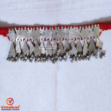 Load image into Gallery viewer, Red Turkmen Dangling Choker Necklace With Bells