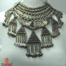 Load image into Gallery viewer, MultiLayers Beaded Dangling Pendants and Coins Choker