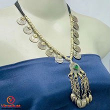 Load image into Gallery viewer, Handmade Vintage Coins With Brass Beads Necklace