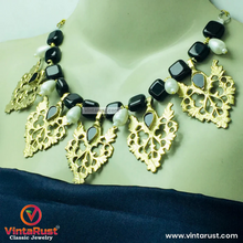 Load image into Gallery viewer, Handmade Black Stone Tribal Choker Necklace