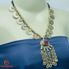 Load image into Gallery viewer, Vintage Kuchi Tribal Necklace With Coins