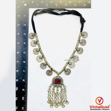 Load image into Gallery viewer, Vintage Kuchi Tribal Necklace With Coins