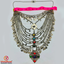 Load image into Gallery viewer, Vintage Long Multi Strands Bib Necklace