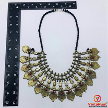 Load image into Gallery viewer, Vintage Coins and Metal Spikes Choker Necklace