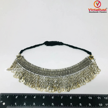 Load image into Gallery viewer, Silver Kuchi Vintage Choker Necklace With Tassels