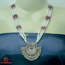 Load image into Gallery viewer, Handmade Layered Beaded Chain Necklace