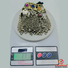 Load image into Gallery viewer, Tribal Gypsy Necklace With Coins and Glass Stones