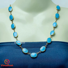 Load image into Gallery viewer, Bohemian Tribal Turquoise Gemstone Necklace