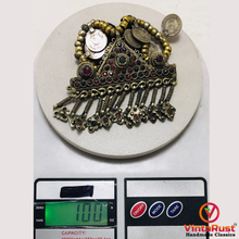 Load image into Gallery viewer, Vintage Beaded Chain Pendant Necklace