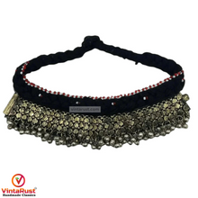 Load image into Gallery viewer, Tribal Vintage Choker Necklace with Silver Metal Bells