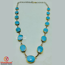 Load image into Gallery viewer, Bohemian Tribal Turquoise Gemstone Necklace