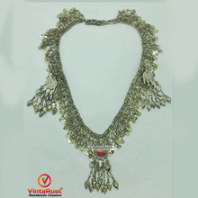 Load image into Gallery viewer, Long Pendant Rustic Necklace With Tassels