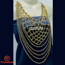 Load image into Gallery viewer, Antique Tribal Handmade Massive Bib Necklace