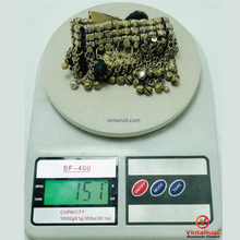 Load image into Gallery viewer, Vintage Kuchi Choker: Tribal Silver Metal Beads, Dangling Bells