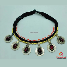 Load image into Gallery viewer, Tribal Glass Stone Embedded Coins Necklace
