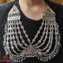 Load image into Gallery viewer, Antique Boho Statement Bib Necklace