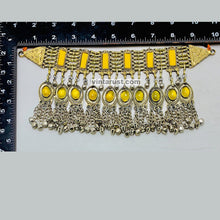 Load image into Gallery viewer, Yellow Stone Necklace With Long Bells