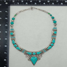 Load image into Gallery viewer, Statement Turquoise Nepalese Tribal Choker Necklace