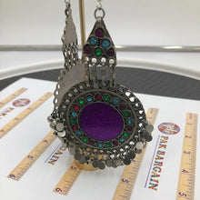 Load image into Gallery viewer, Purple Round Tribal style Earrings