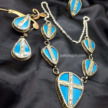 Load image into Gallery viewer, Tribal Turquoise Stones Jewelry Set