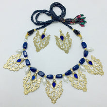 Load image into Gallery viewer, Tribal Stone and Pearls Beaded Motif Jewelry Set