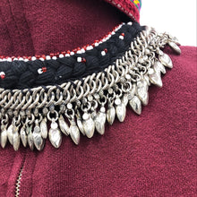 Load image into Gallery viewer, Choker Necklace with Silver Metal Heart Beads