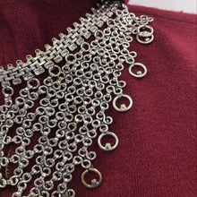 Load image into Gallery viewer, Silver Tone Necklace, Ethnic Choker Necklace, Handmade Jewelry