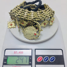 Load image into Gallery viewer, Vintage Golden Two Coins Necklaces Jewelry Set