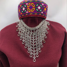 Load image into Gallery viewer, Silver Tone Necklace, Ethnic Choker Necklace, Handmade Jewelry