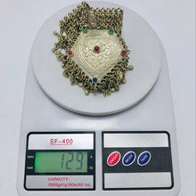 Load image into Gallery viewer, Silver Kuchi Massive Bohemian Pendant Necklace