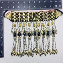 Load image into Gallery viewer, Afghan Handmade Choker Necklace with Glass Stones And Silver Metal Beads