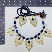 Load image into Gallery viewer, Tribal Stone and Pearls Beaded Motif Jewelry Set