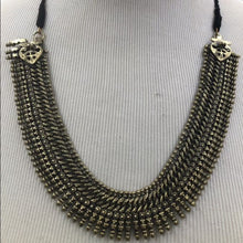 Load image into Gallery viewer,  Vintage Metal Choker Necklace, Tribal Collar Choker