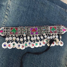 Load image into Gallery viewer, Multicolor Tribal Choker With Dangling Tassels