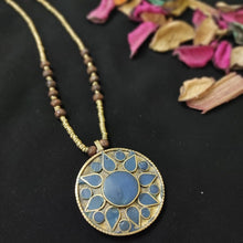 Load image into Gallery viewer, Blue Stone Pendant Necklace