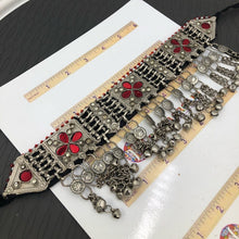 Load image into Gallery viewer, Tribal Red Glass Stones Collar Choker Necklace
