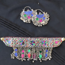 Load image into Gallery viewer, Multicolor Choker Necklace and Earrings Jewelry Set