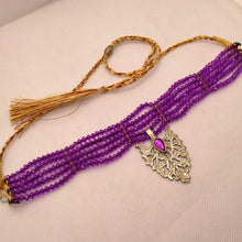 Load image into Gallery viewer, Tribal Beaded Necklace With Dangling Motif